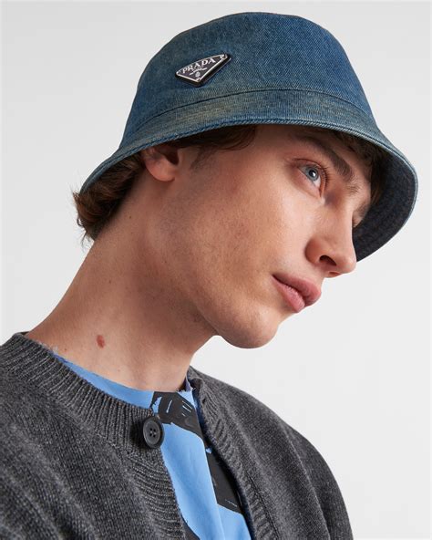 prada mens hats|prada denim bucket hat.